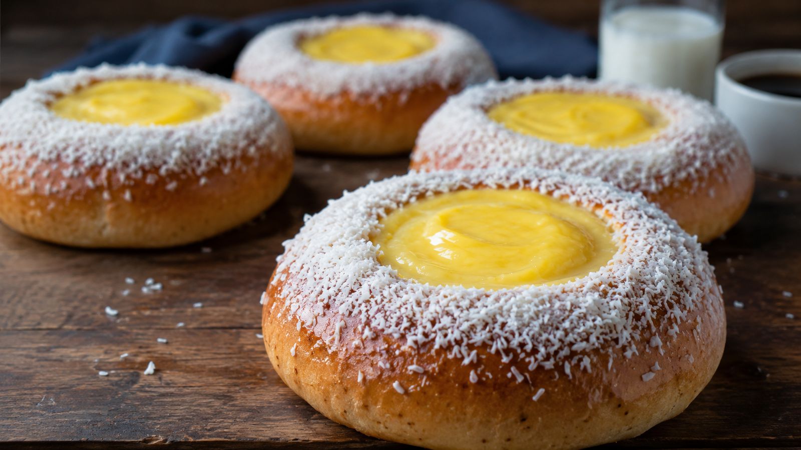 Skolebrød (brioche pâtissière de l'école à la noix de coco)