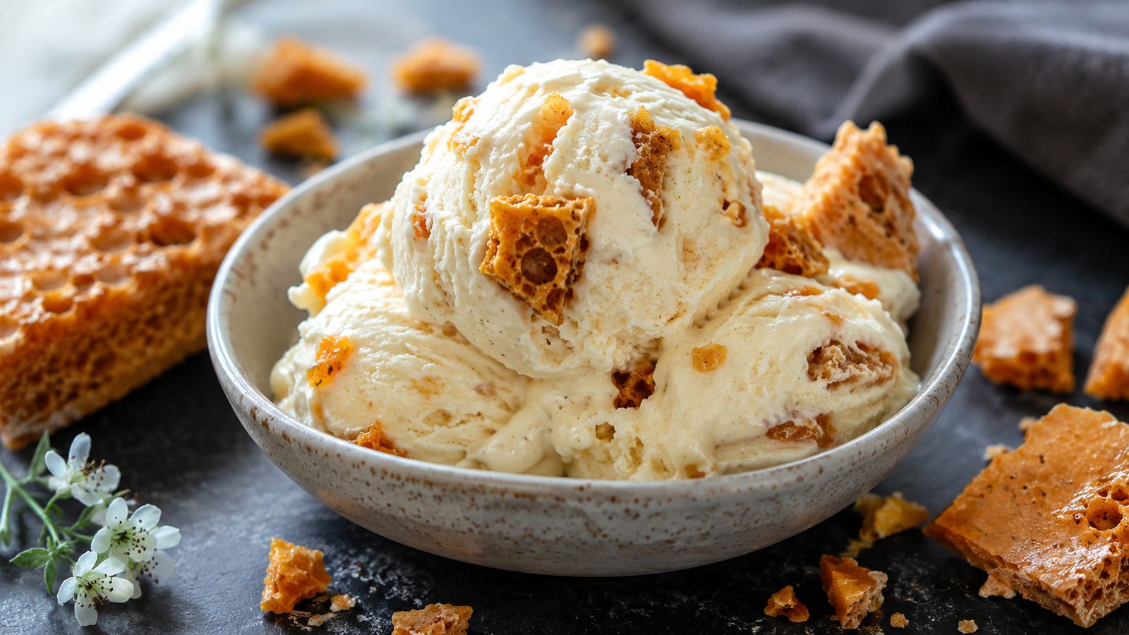 Hokey Pokey Ice Cream (glace caramel néo-zélandaise)