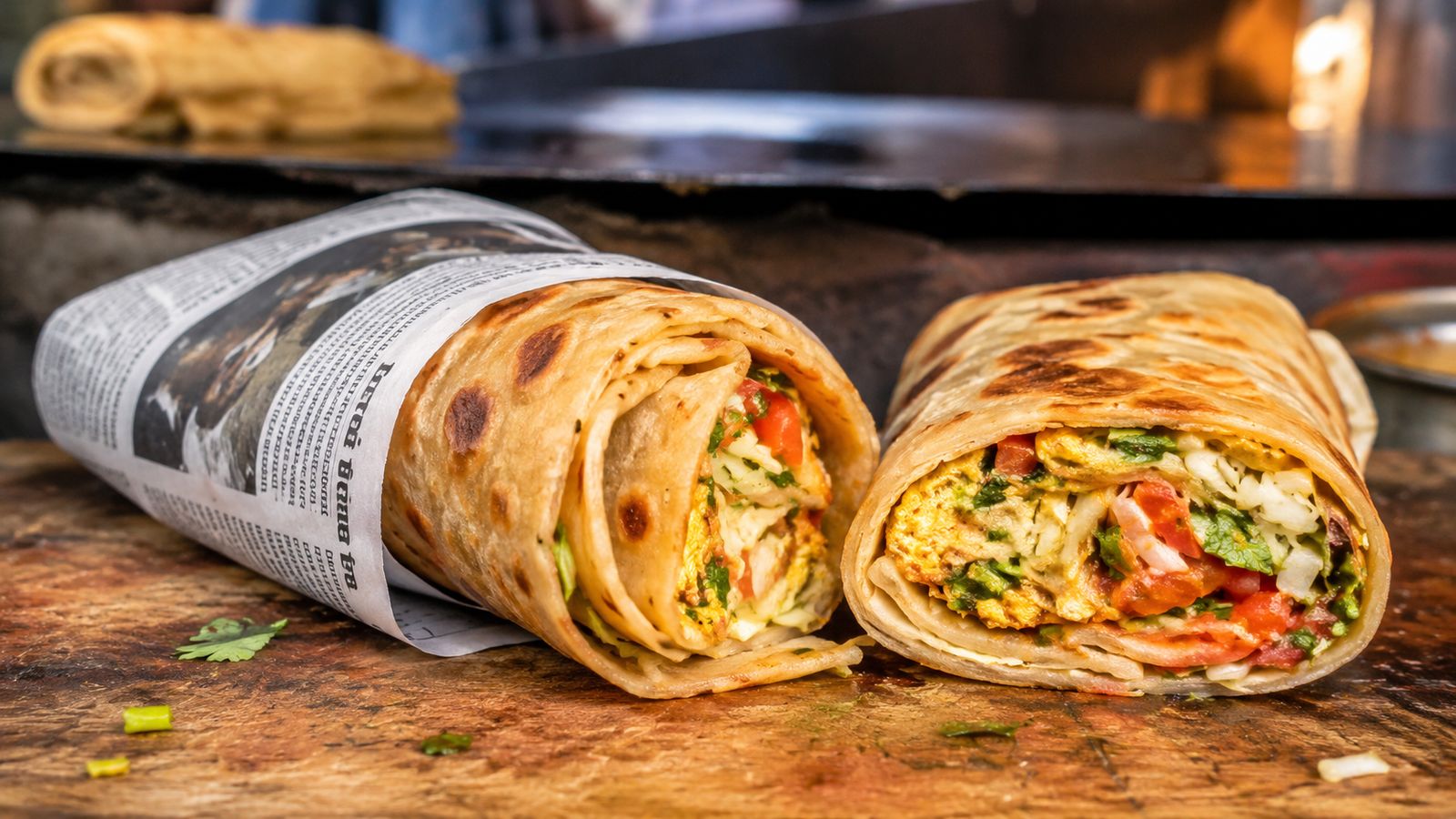 Rolex ougandais (chapati œuf roulé)