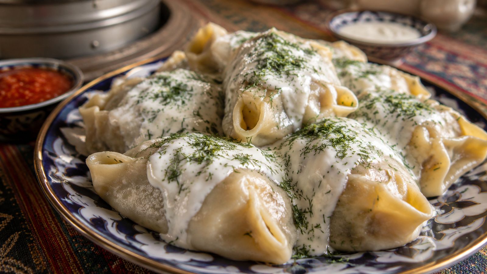 Manti ouzbeks (раviolis vapeur d'agneau)