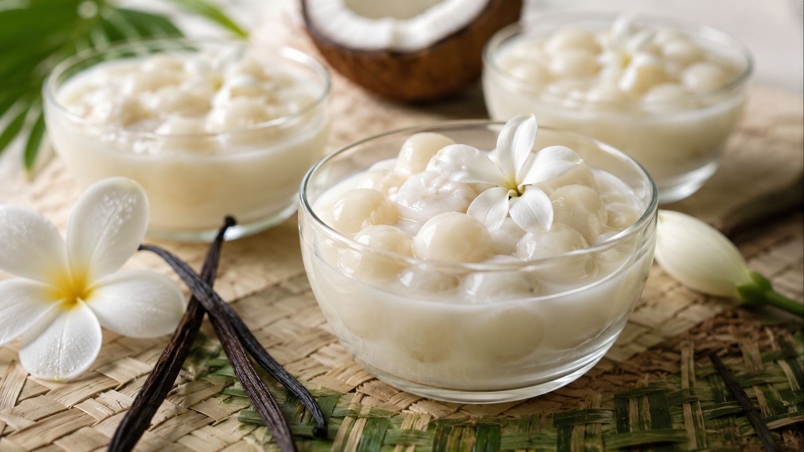 Ipo (boules de tapioca au lait de coco)