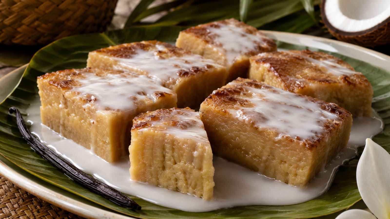 Po'e banane (pudding tahitien à la banane)