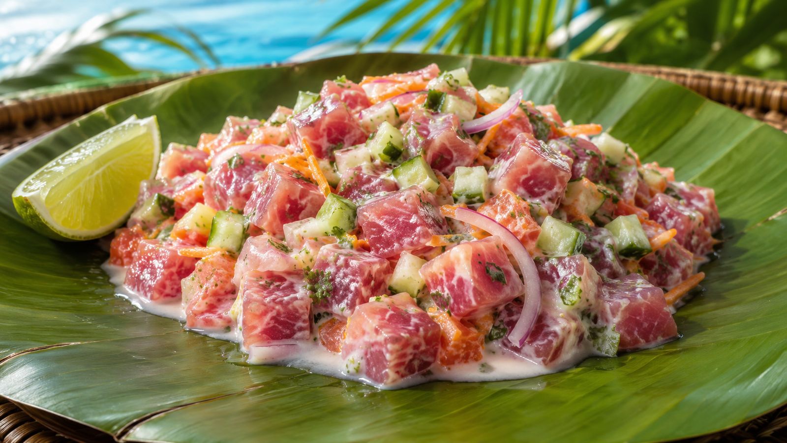 I'a Ota (poisson cru tahitien au lait de coco)