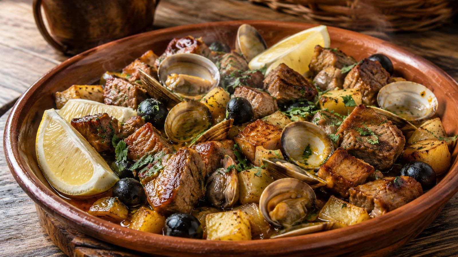 Carne de Porco à Alentejana