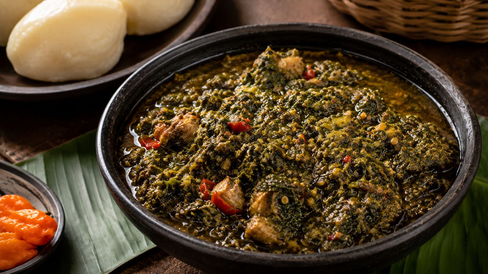 Koko (Sauce de feuilles de gnetum à l'arachide)