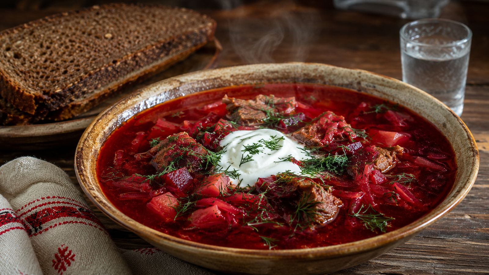 Borscht (борщ — soupe rouge slave)