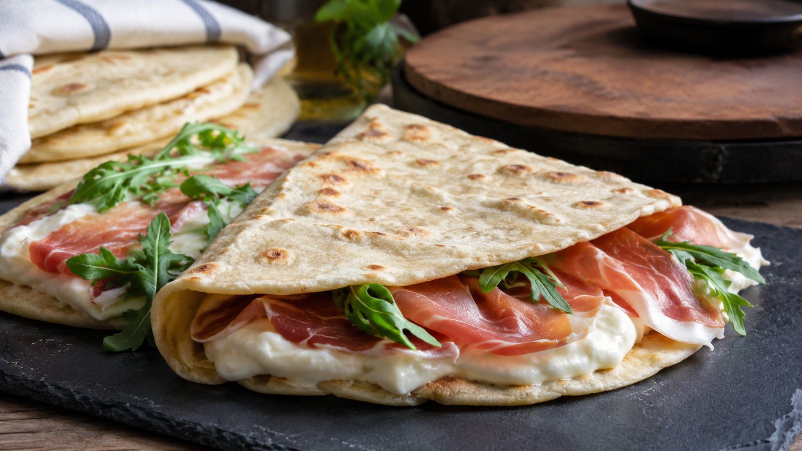 Piadina Terra di San Marino (galette sammarinaise au testo)