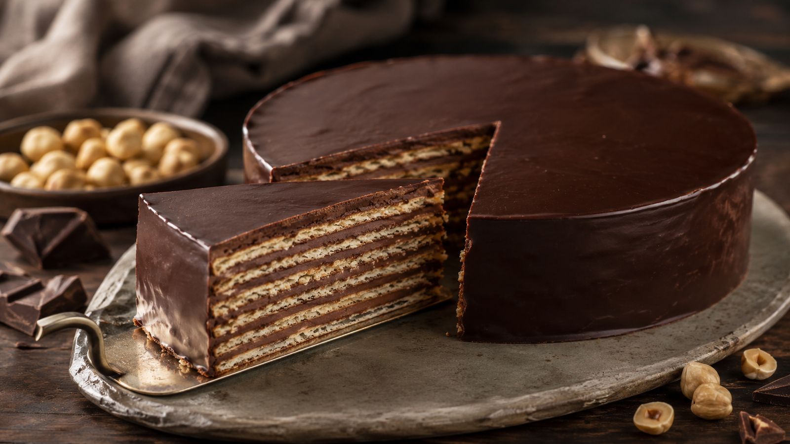Torta Tre Monti (gâteau 3 montagnes saint-marinais)