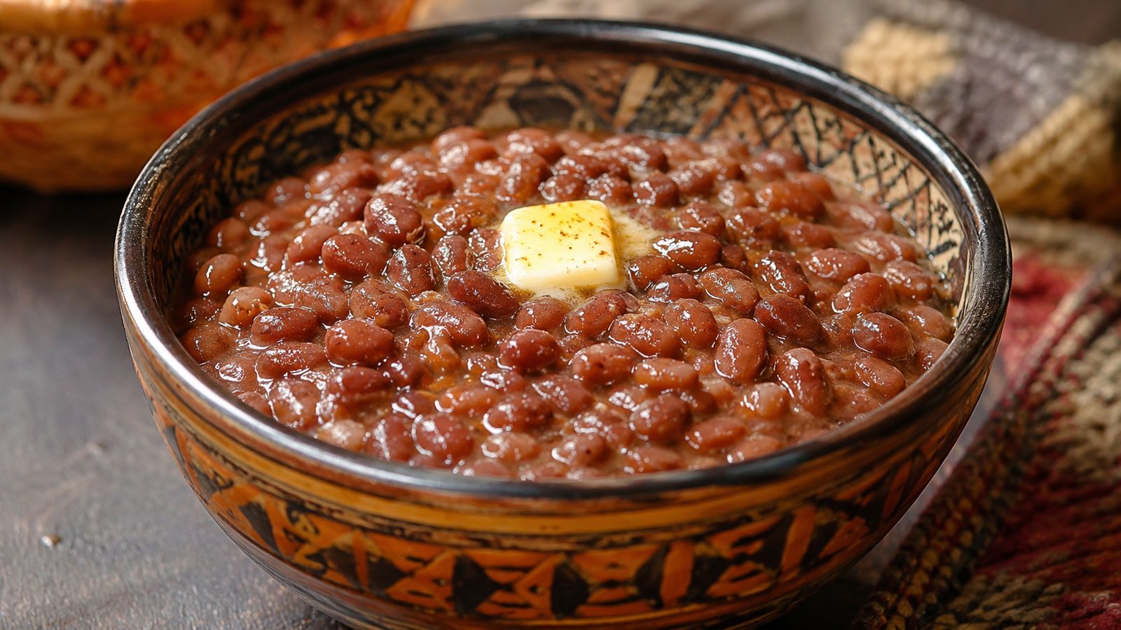 Cambuulo (ambuulo عَمْبُولُو — haricots adzuki fondants au beurre et au sucre)