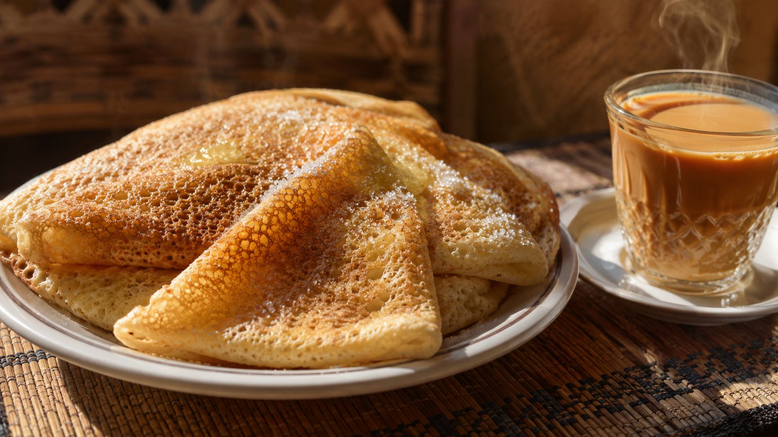 Canjeero (pancake fermenté somali — petit-déjeuner national)