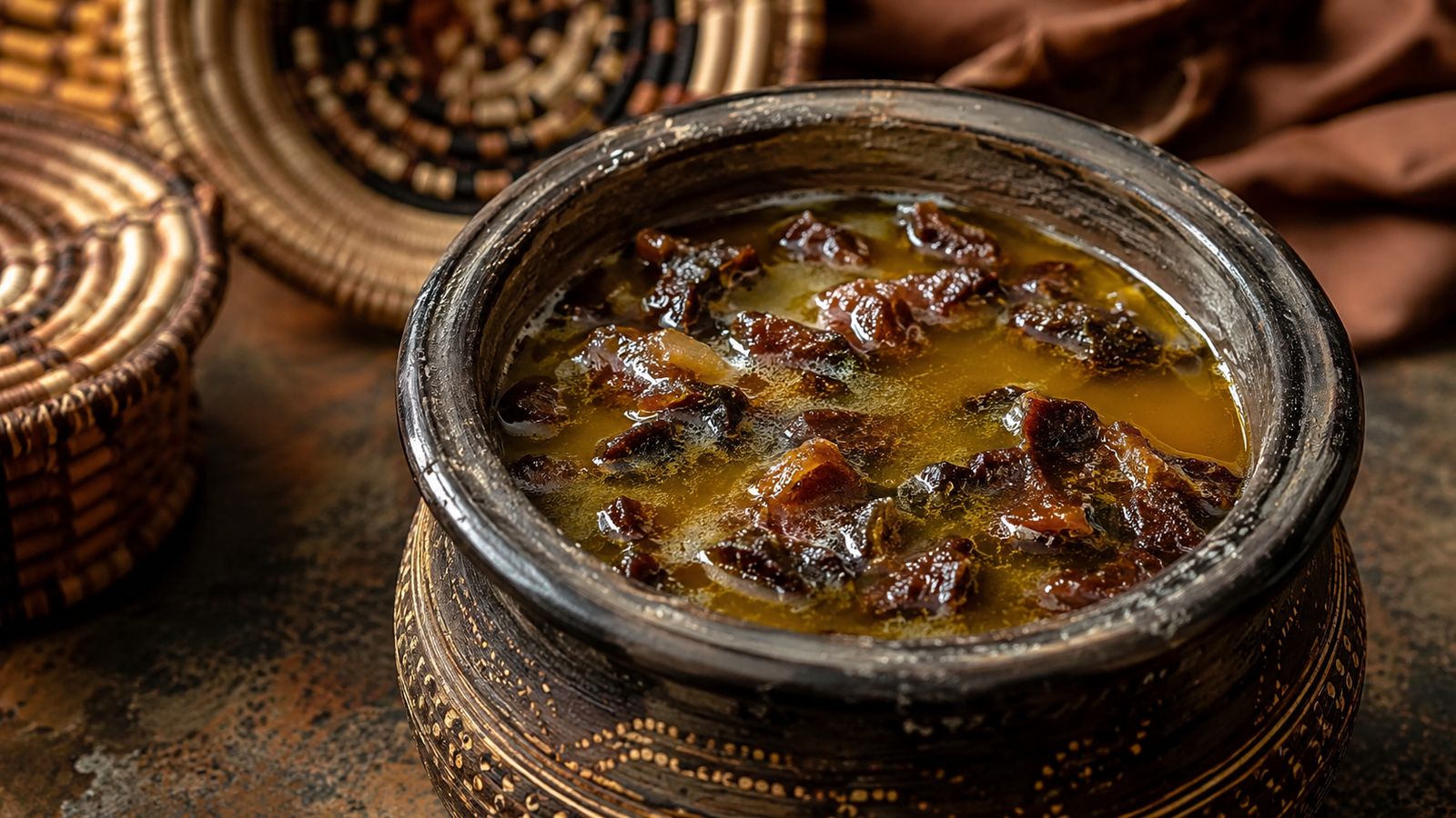 Muqmad (مقمد — viande séchée confite au ghee ; alias Oodkac au centre-sud)