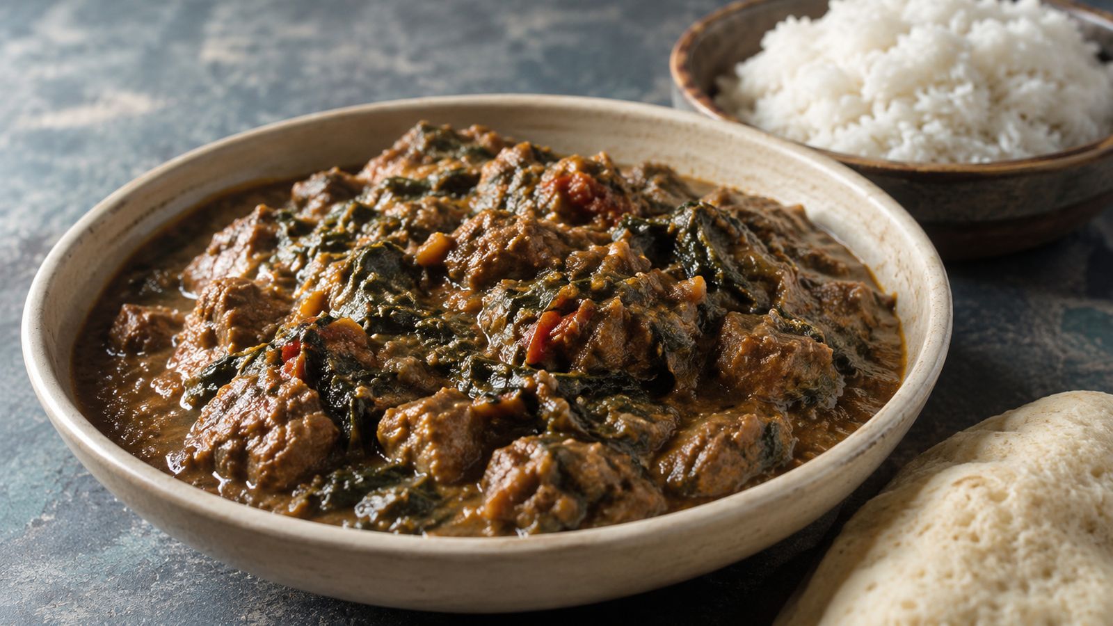Combo (ragoût épinards au beurre de cacahuète — arabe juba "combo/kombo")