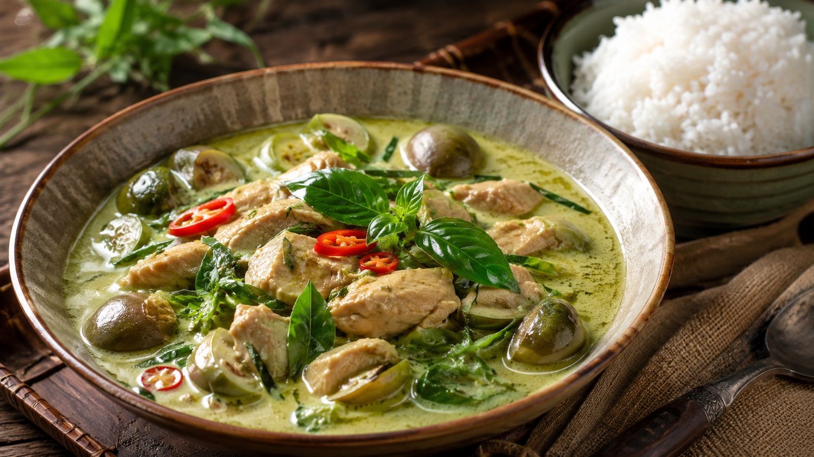 Gaeng Keow Wan Gai (แกงเขียวหวานไก่)