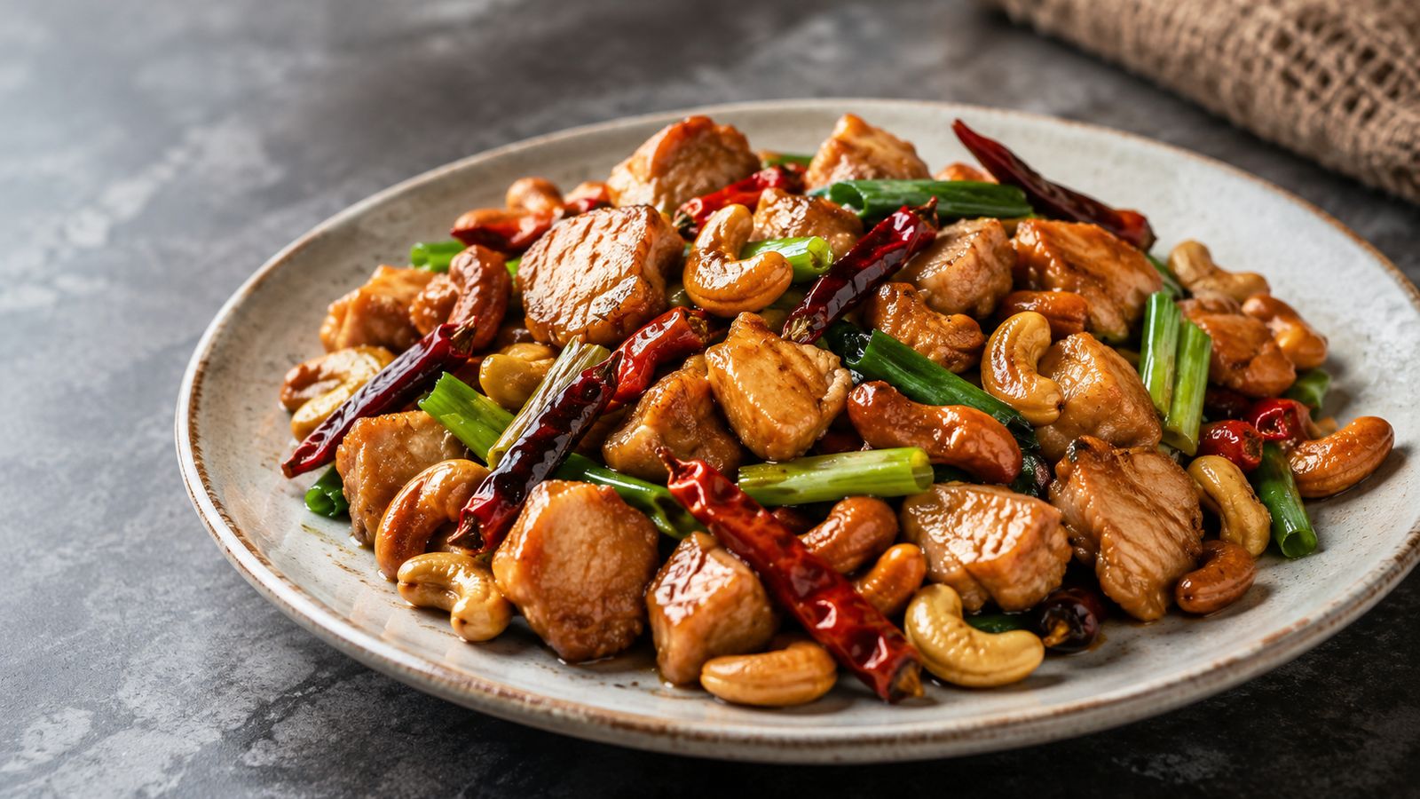 Kai Phat Med Mamuang Himmapan (ไก่ผัดเม็ดมะม่วงหิมพานต์) — Poulet sauté aux noix de cajou