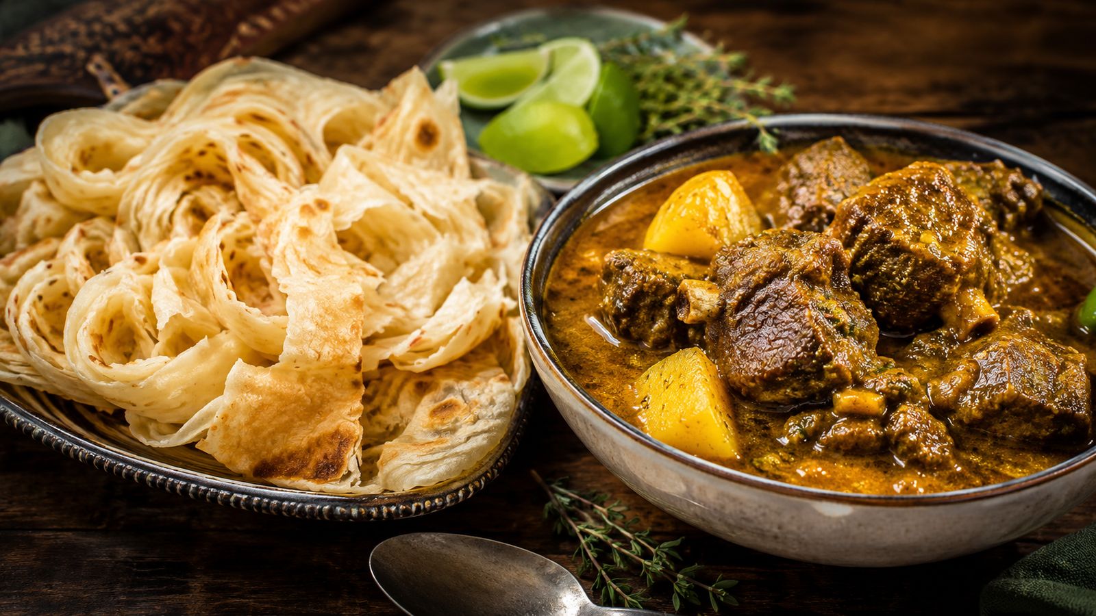 Buss Up Shut & Curry Goat