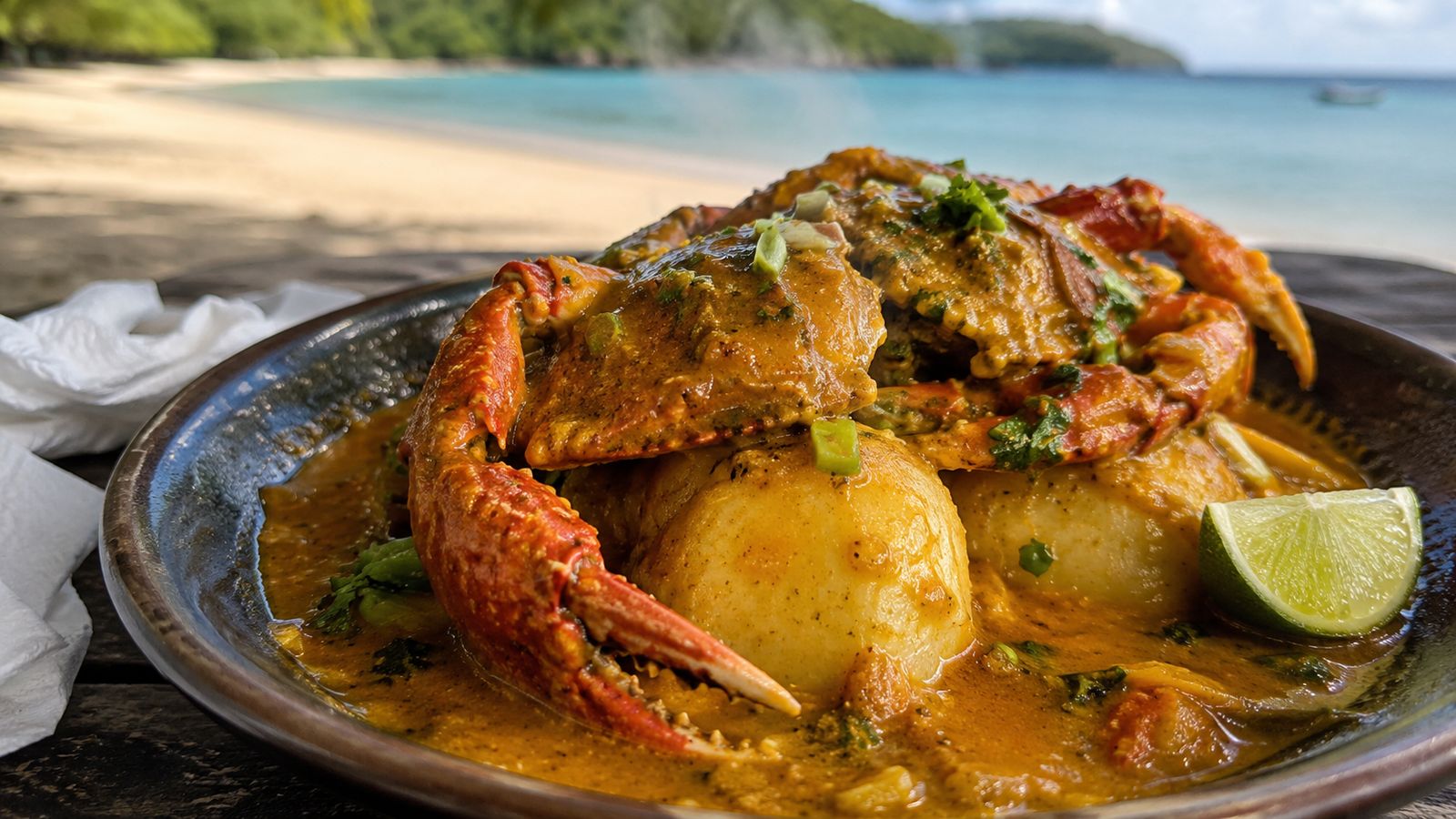 Curry Crab and Dumplings (Tobago)