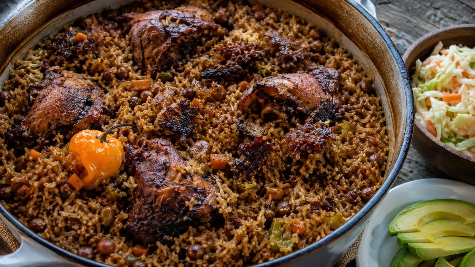 Pelau trinidadien (riz one-pot caramélisé)