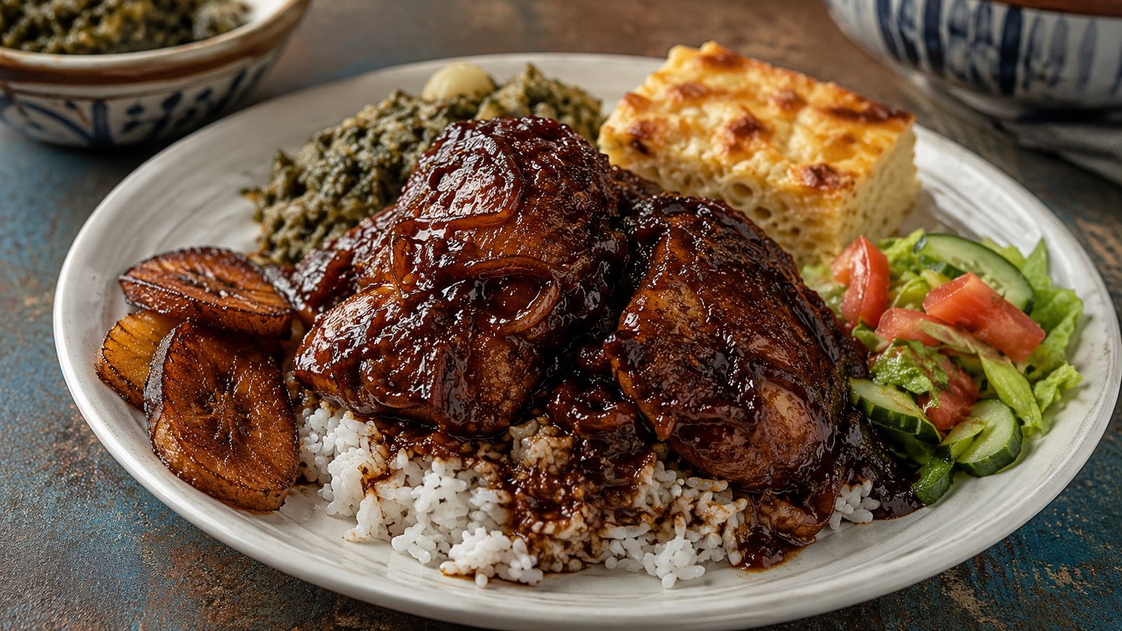 Trini Stew Chicken (poulet brun-down au sucre brûlé)