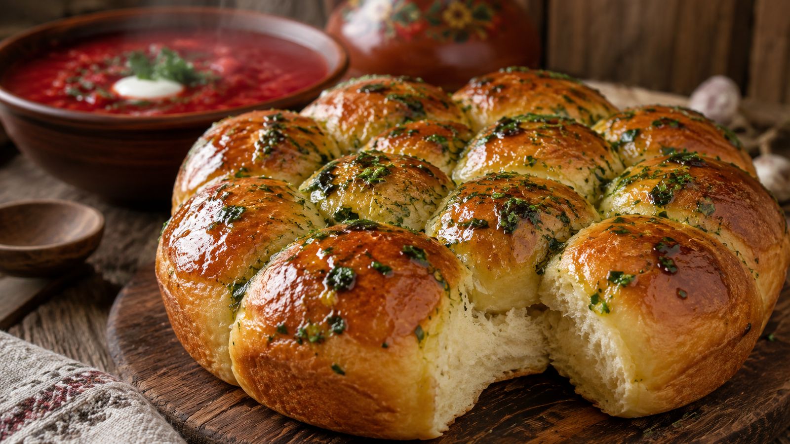 Пампушки з часником (Pampushky z chasnykom)