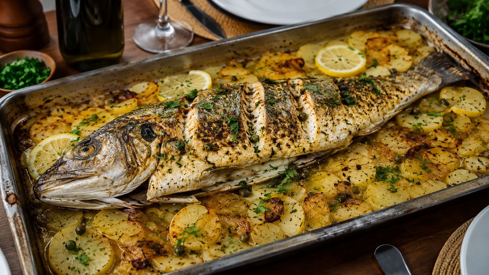 Brótola al horno