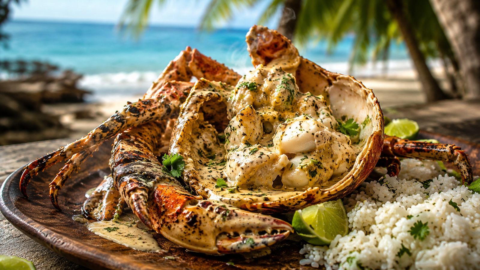 Crabe de cocotier au lait de coco vanuatuan