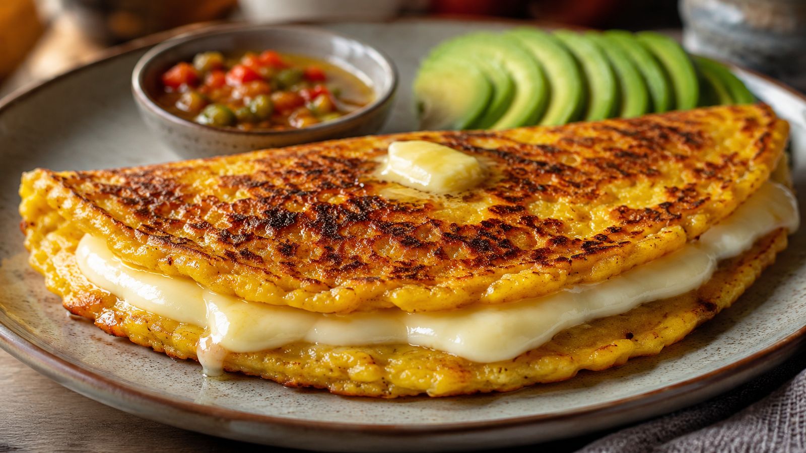 Cachapa con queso de mano