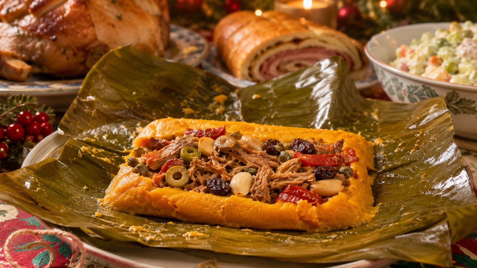 Hallaca (tamale de Noël vénézuélien)