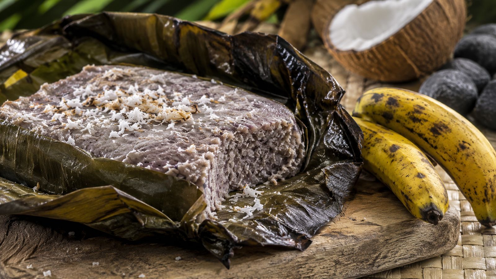 Faikai — fécule et crème de coco au four enterré