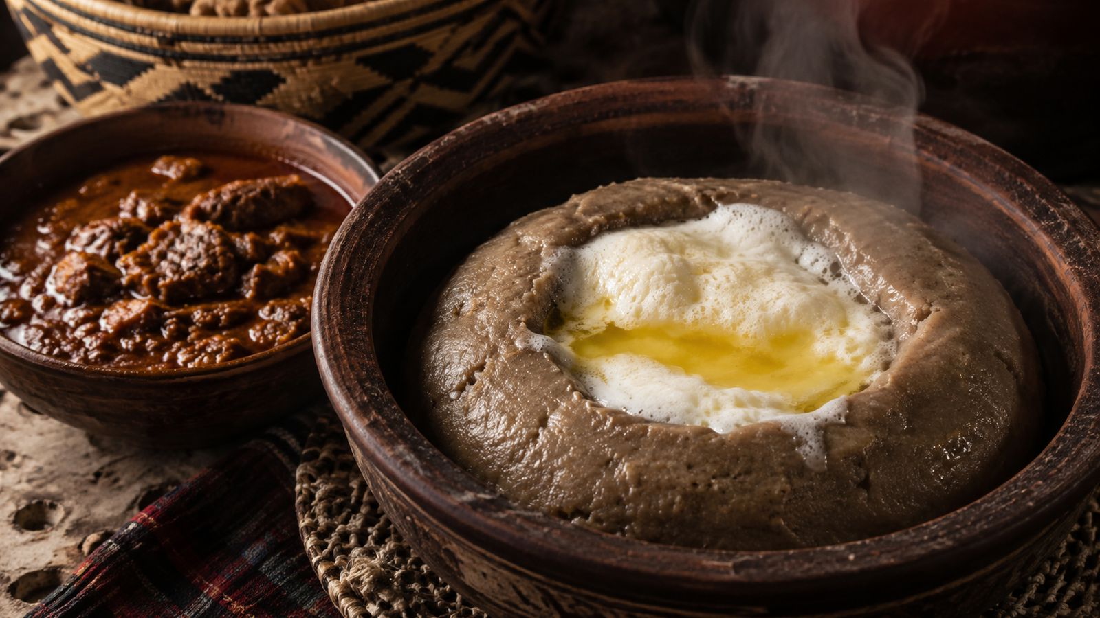 Aseed (عصيد — pâte de sorgho yéménite)